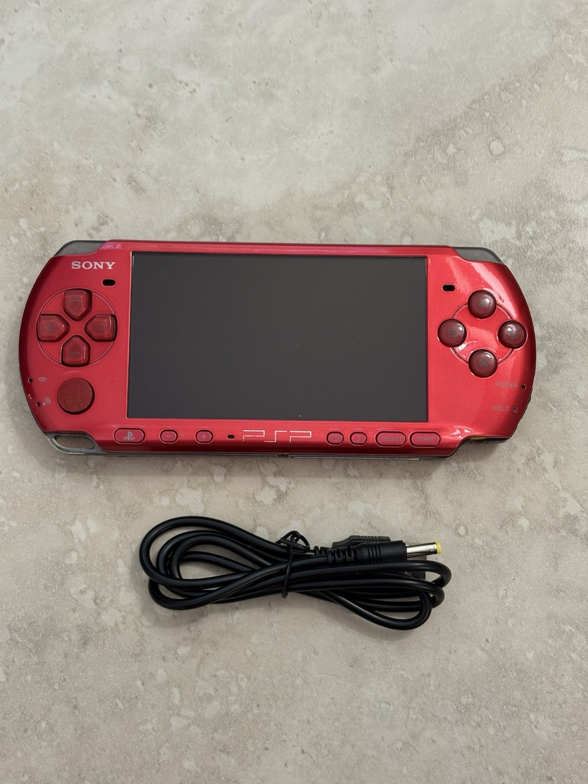 Radiant Red Sony PSP 3000 System w/ Charger, Battery, & Bundle Import