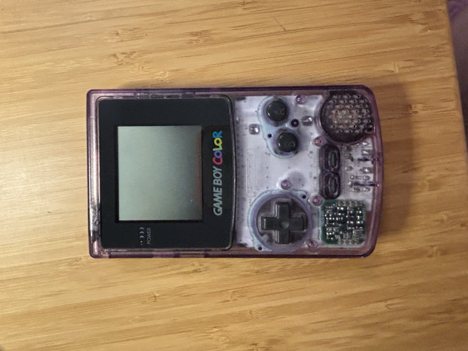 Nintendo Game Boy Color CGB-001 Atomic Purple Clear NTSC-U/C Color Screen