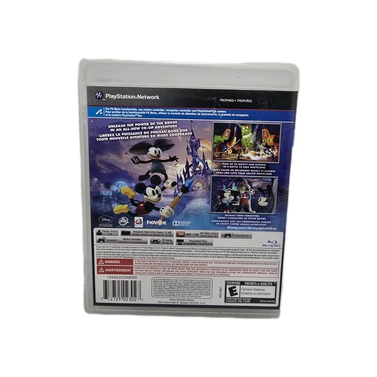 Disney Epic Mickey 2: The Power of Two (2012) PlayStation 3 PS3 CIB Complete