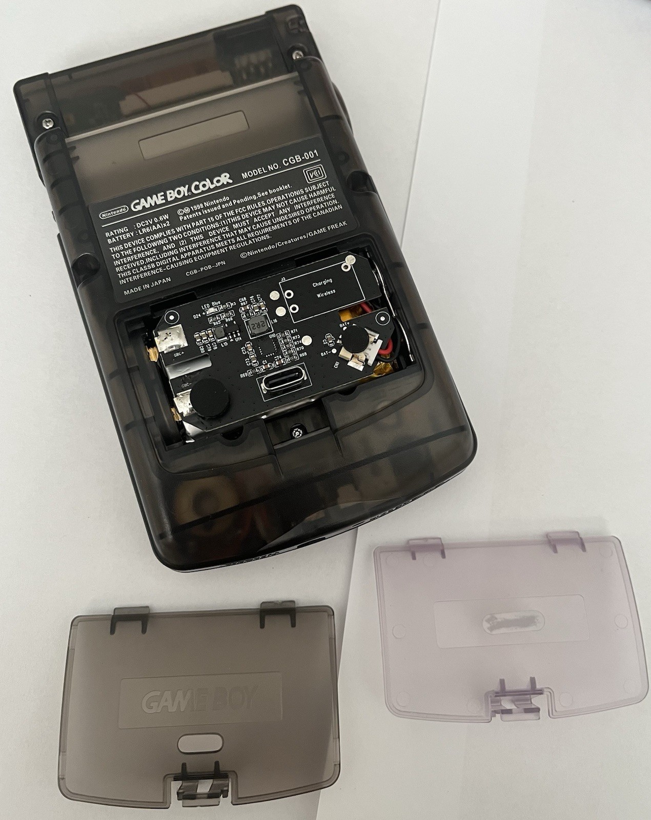 Nintendo Gameboy Color OLED Screen USB Charging GBxCart MBC3 Flash Cart