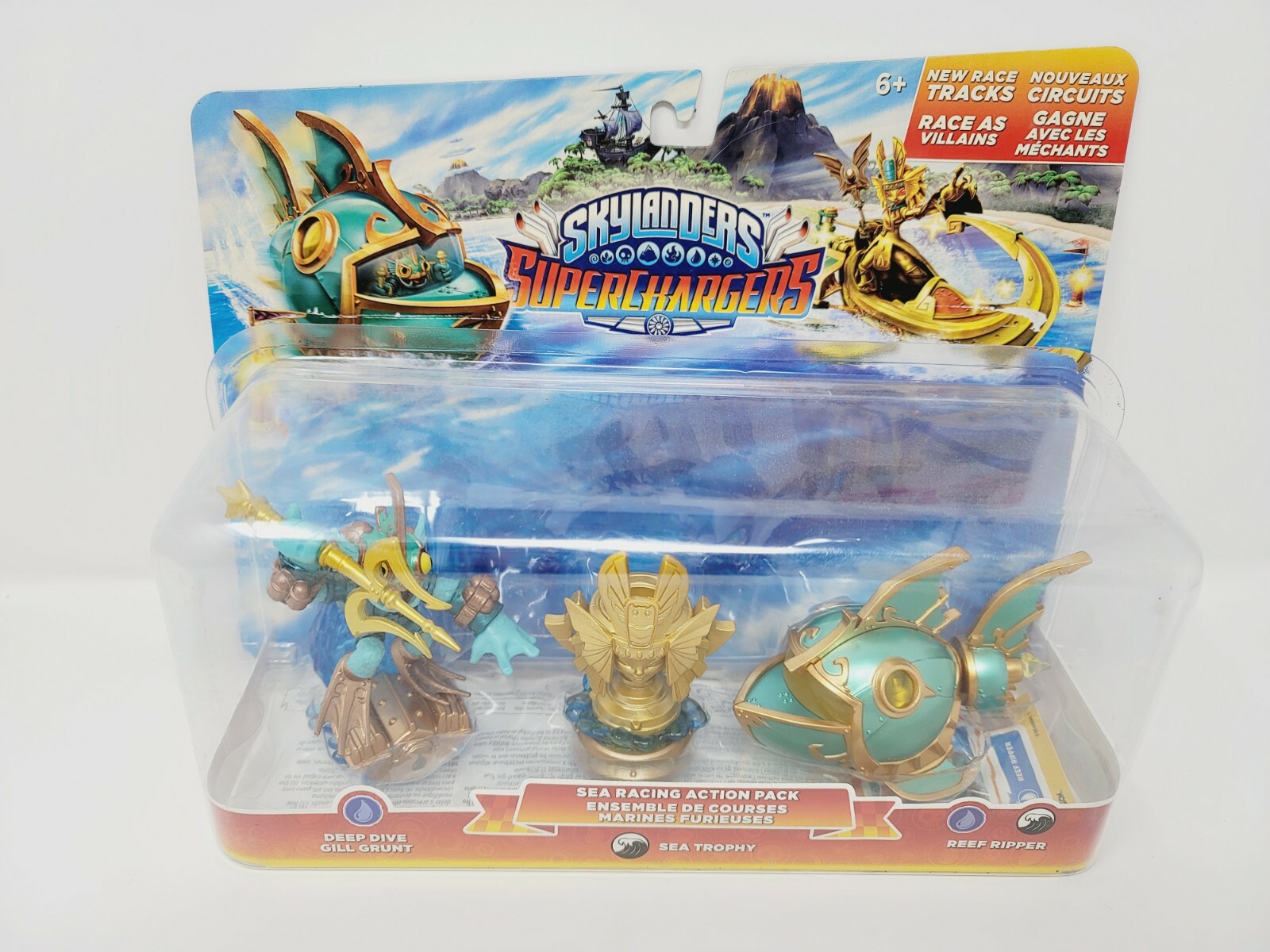 Skylanders Supercharger Sea Racing Action Pack Gill Grunt Sea Trophy Reef Ripper