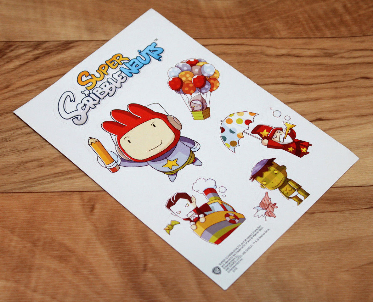 2 x Super Scribblenauts Nintendo DS Rare Promo Sticker Set Sets