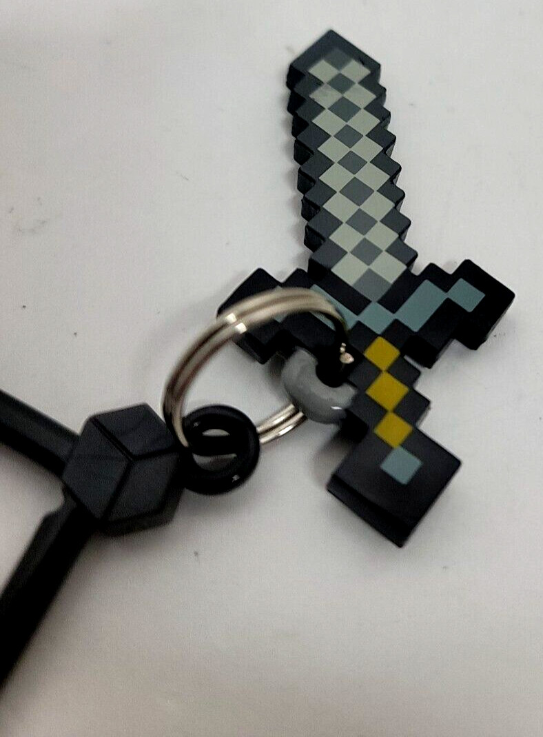 Minecraft Figures Backpack/Bag Clip/Hangers Lot of 3 Steve Sword Villager