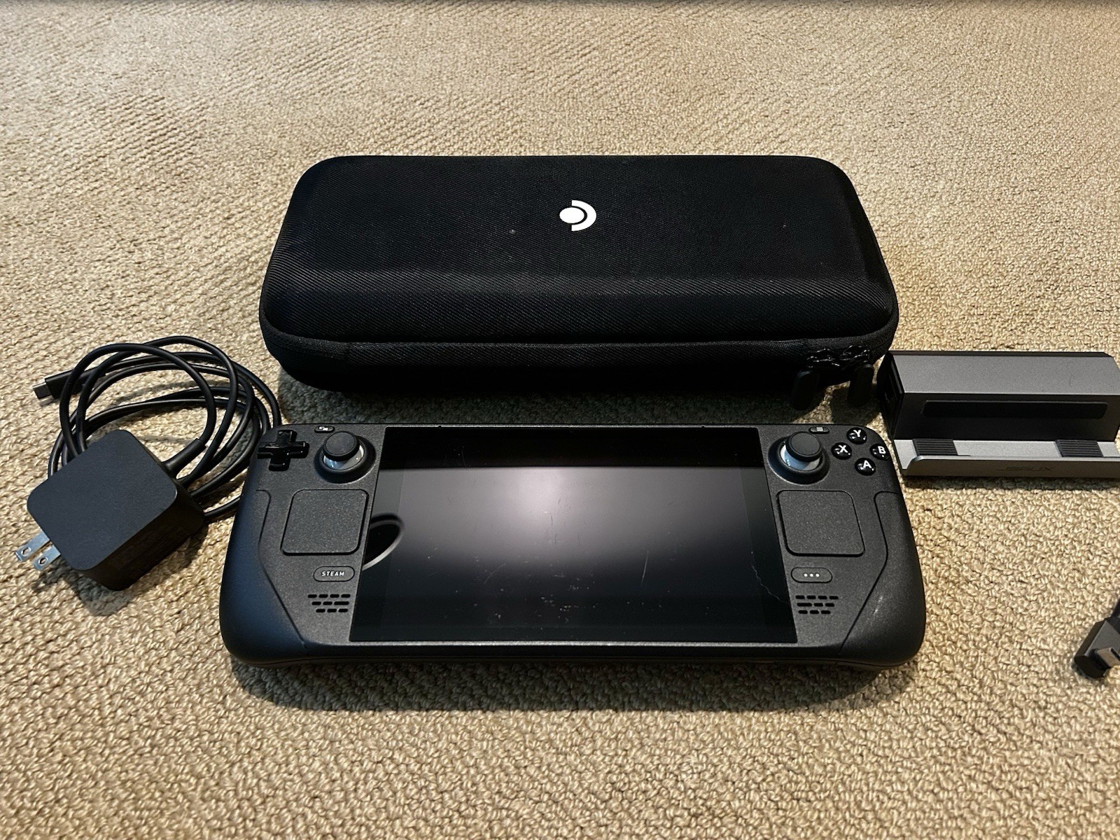 Valve Steam Deck 64GB LCD Handheld w/Case, Power Cable, 3rd Party Dock, 256GB SD