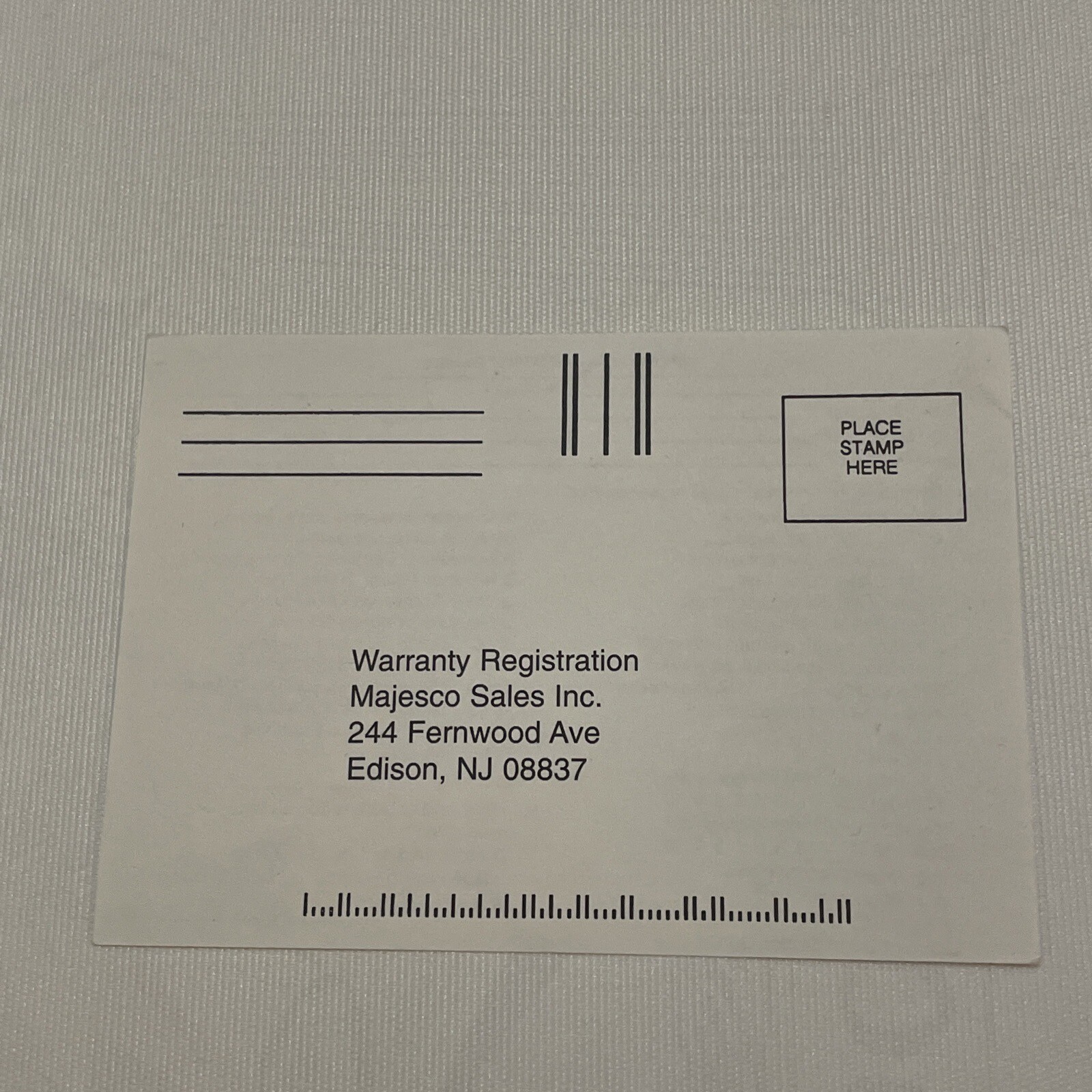 Vintage SEGA Genesis Classics MAJESCO Game Warranty Registration Card Insert