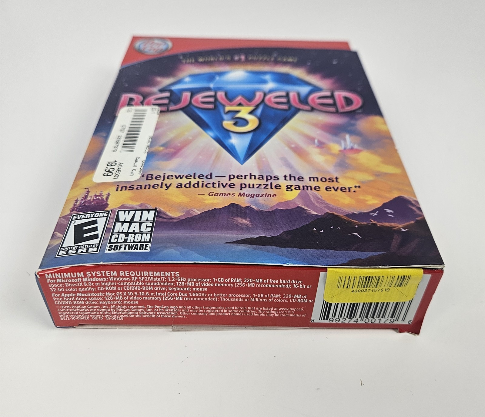 Bejeweled 3 (Windows/Mac, 2010) Pop Cap PC CD-ROM Puzzle Game (NEW-OPEN BOX)