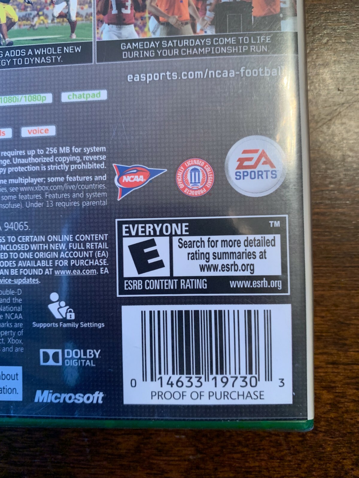 NCAA FOOTBALL 13 Microsoft XBOX 360 2012 – Foil variant Rare!