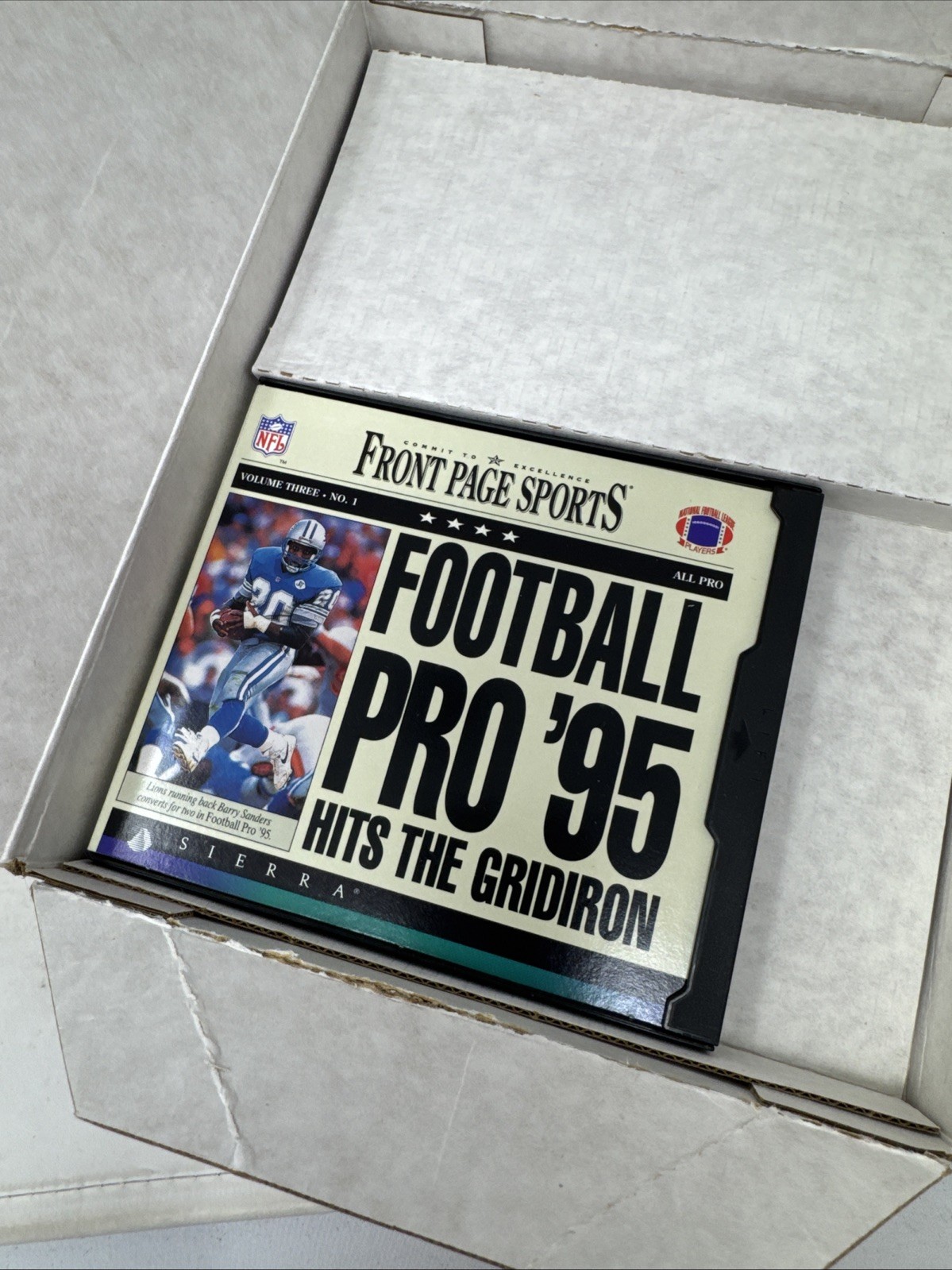 Front Page Sports Football Pro 95 Hits The Gridiron PC CD-Rom 1995 BIG BOX