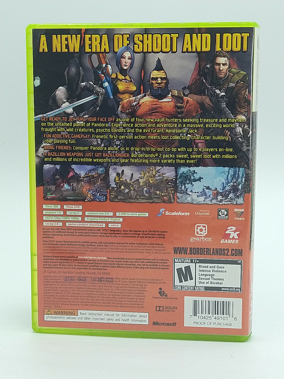 Borderlands 2 Xbox 360 Game W/manual Tested