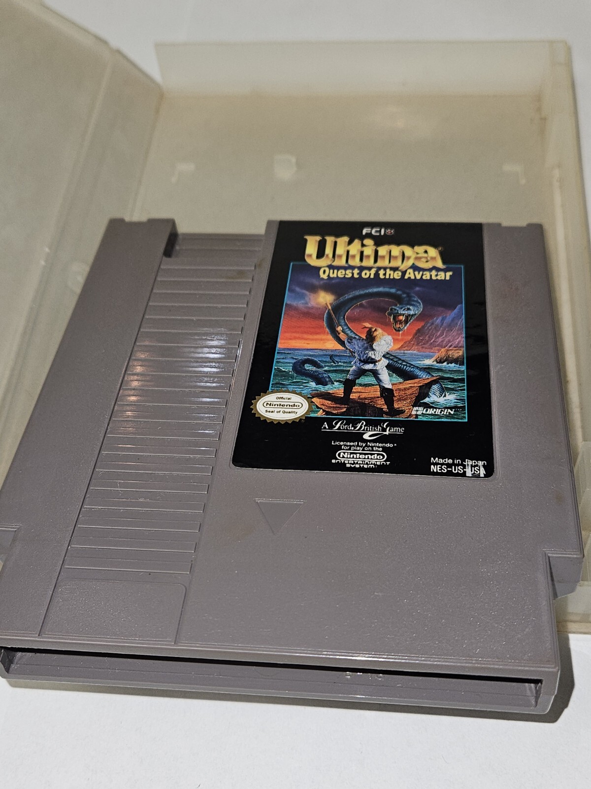 Ultima: Quest of the Avatar (Nintendo Entertainment System 1990) Cartridge& Case