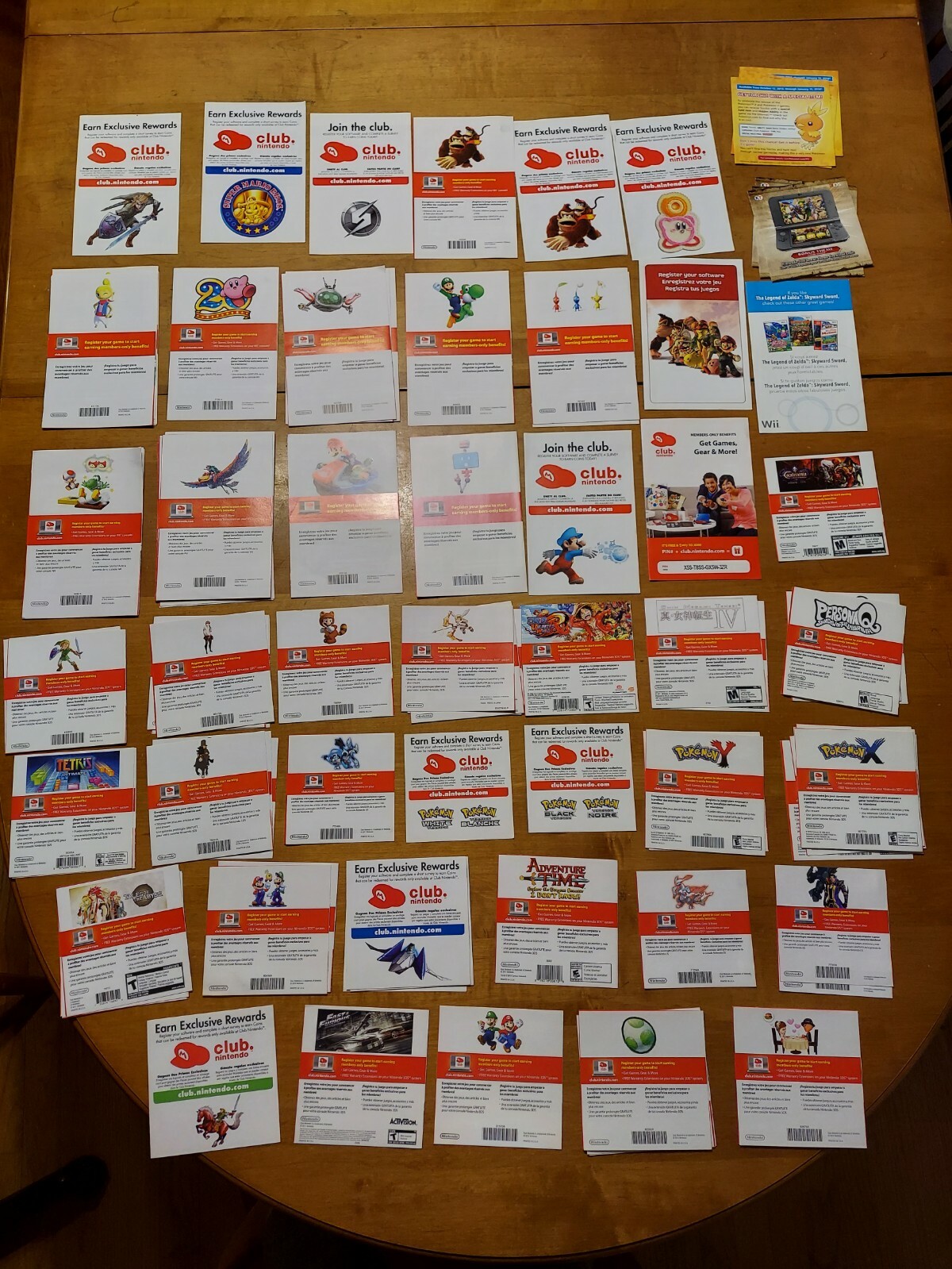 LOT OF 92 Wii Wii U 3DS Club Nintendo Video Game Inserts + Bonuses EXPIRED READ