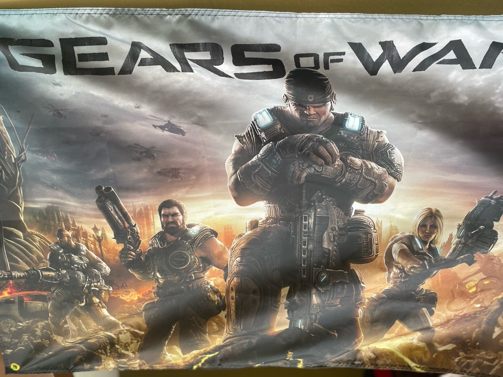 Gears Of War 3 5ft Flag Microsoft XBOX 360 2011 Poster GOW