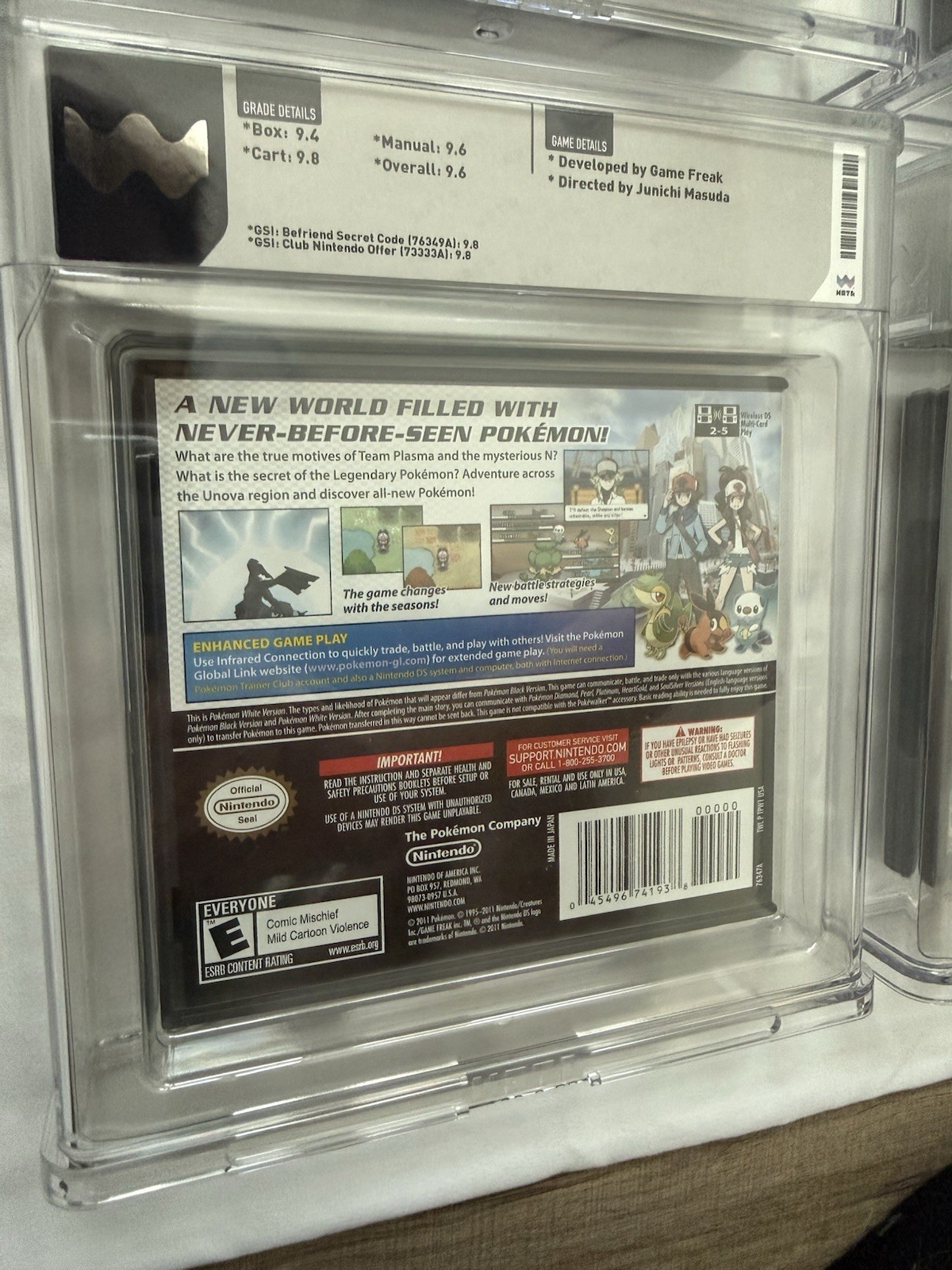Pokemon Black, White, Black2, White2 Bonus Lot WATA CIB 9.6