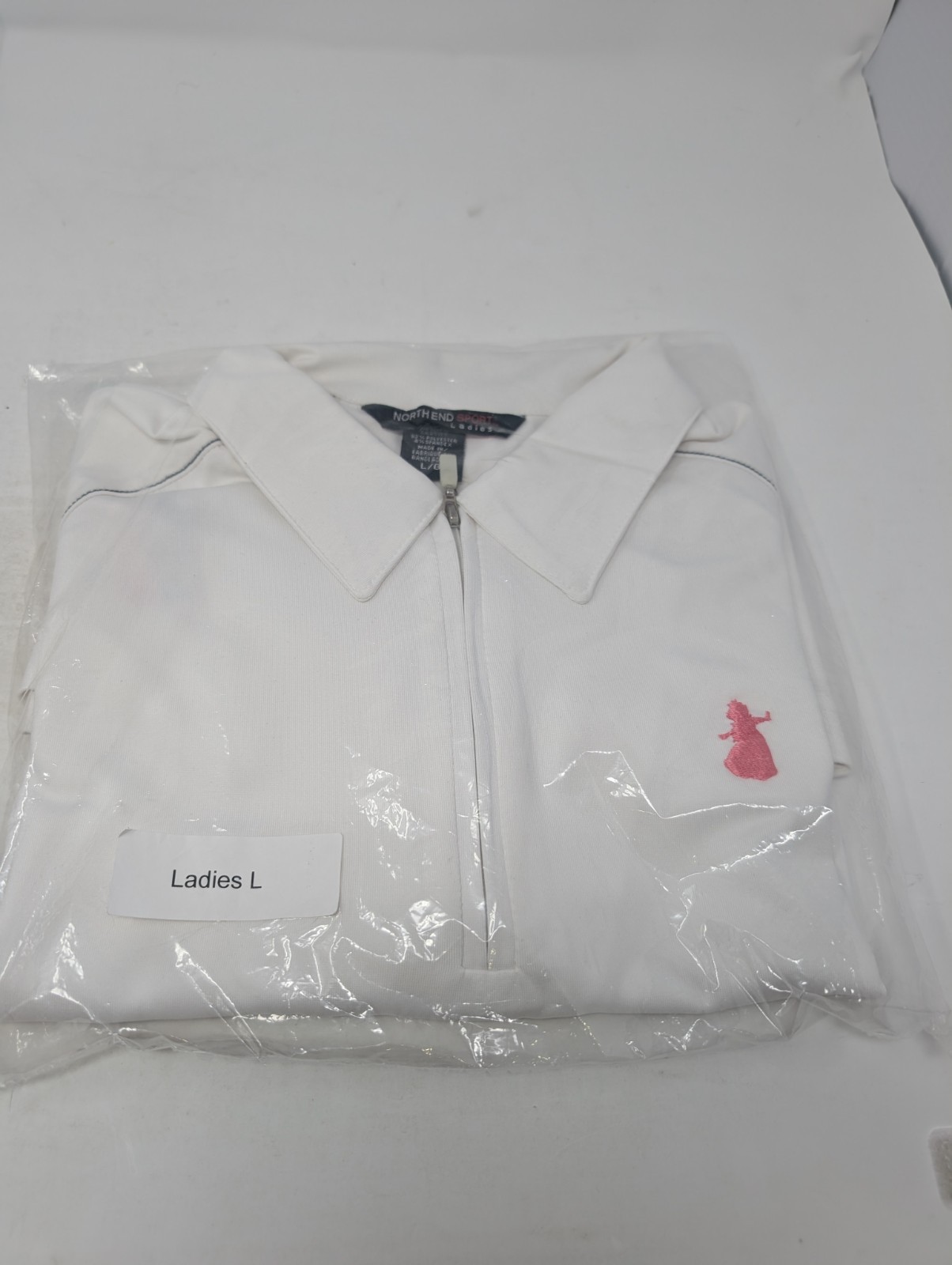 Nintendo Princess Peach Promo Polo Shirt White Pink North End Ladies Large