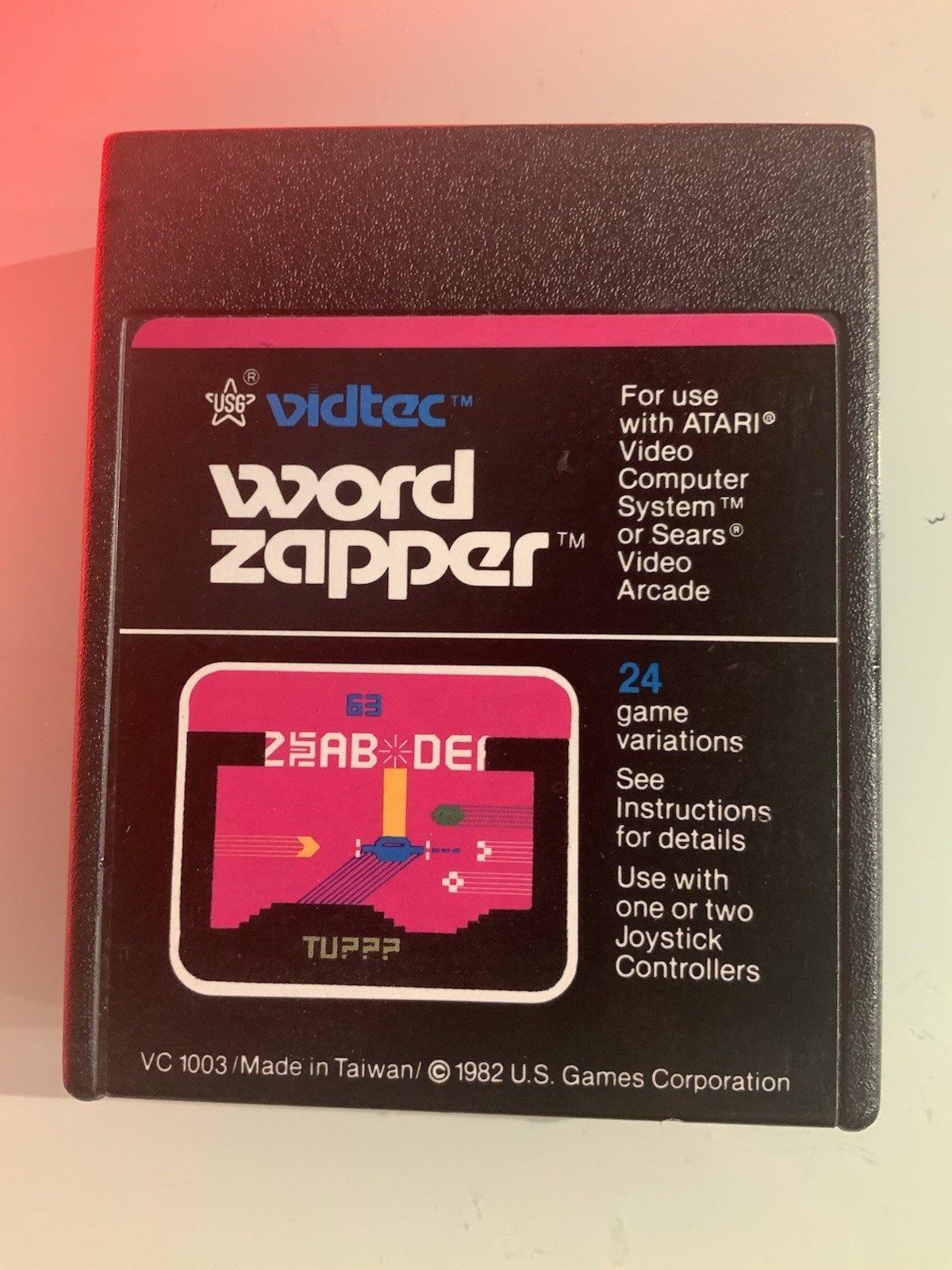 Word Zapper – Vidtec – Atari 2600 Video Game Cartridge | 24 Game Variations Worx