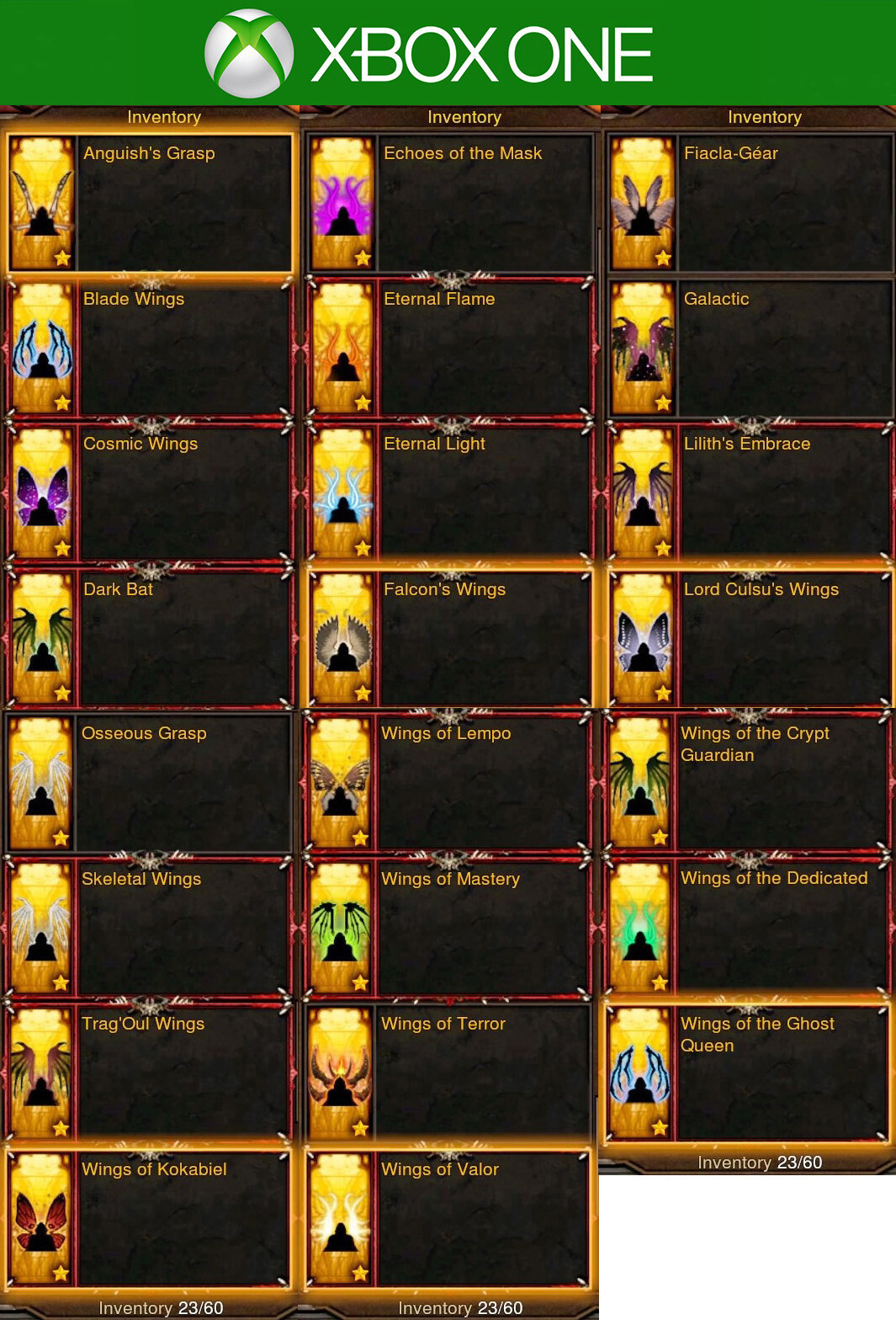Diablo 3 Xbox One Softcore | All Cosmetics Wings | Choose One Updated!
