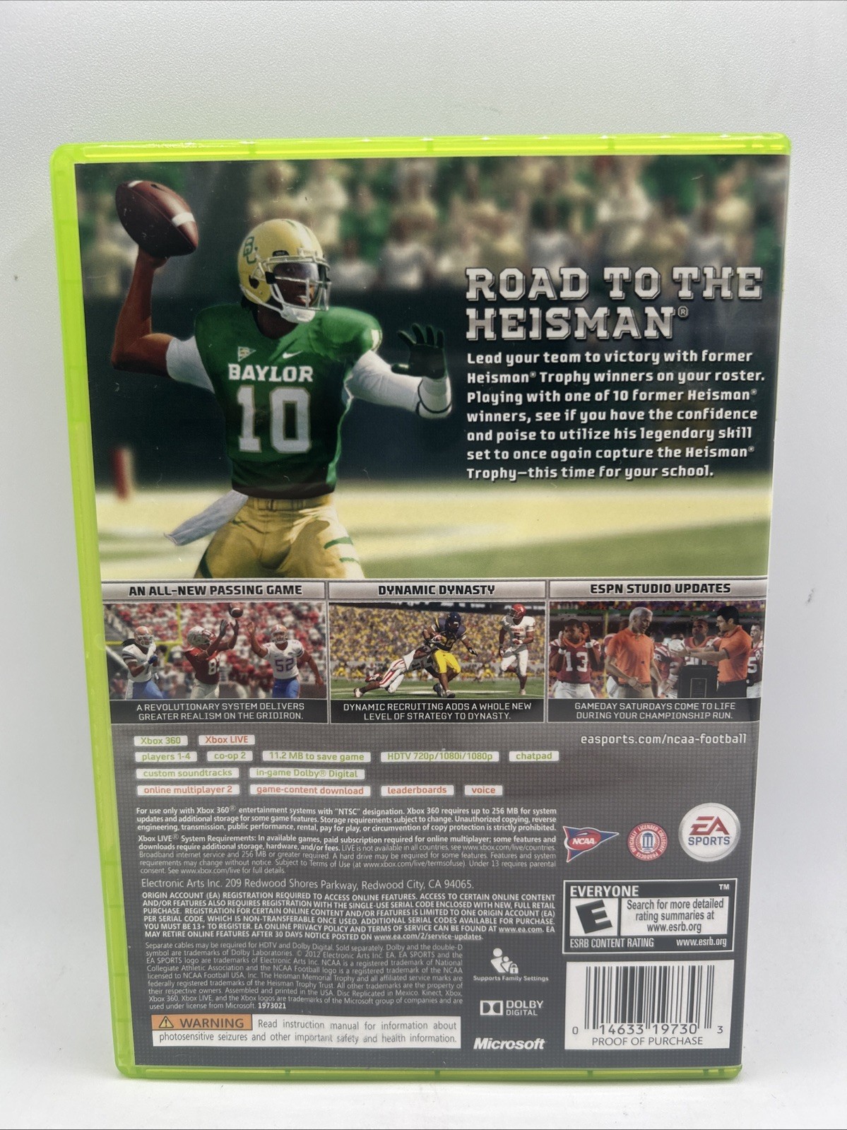NCAA Football 13 (Microsoft Xbox 360, 2012) Complete CIB