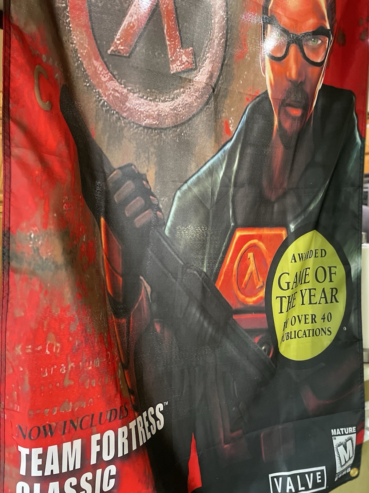 Half-life 5ft Flag PC 1998 VALVe Banner Poster Sierra FPS Team Fortress GOTY