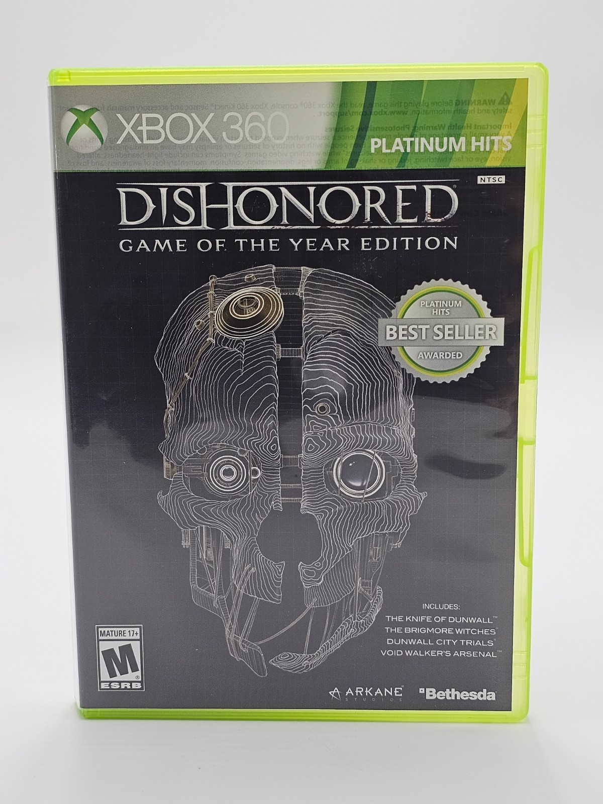 Microsoft Xbox 360 Dishonored Disc + Case Cleaned & Tested