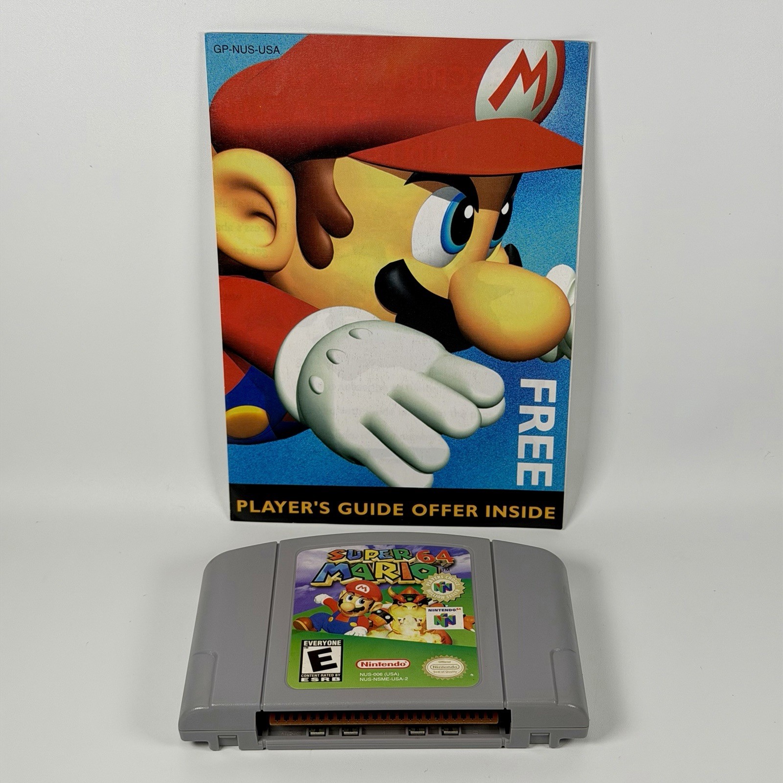Super Mario 64 Nintendo 64 N64 Authentic W/ Players Guide Offer Flyer GP-NUS-USA