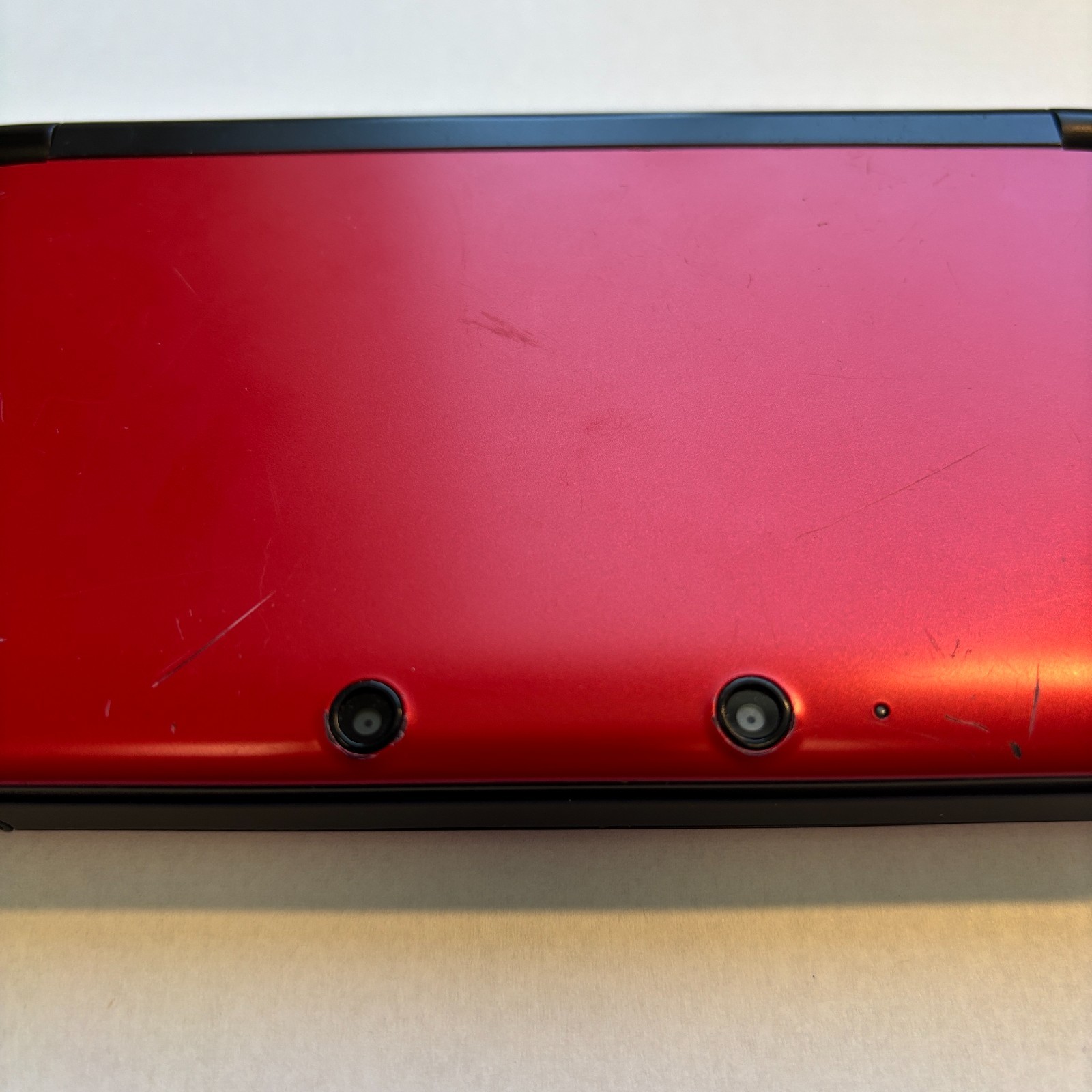 Nintendo 3DS XL Red Console SPR-001 Top Screen Repair 3 Game Bundle Tested Works
