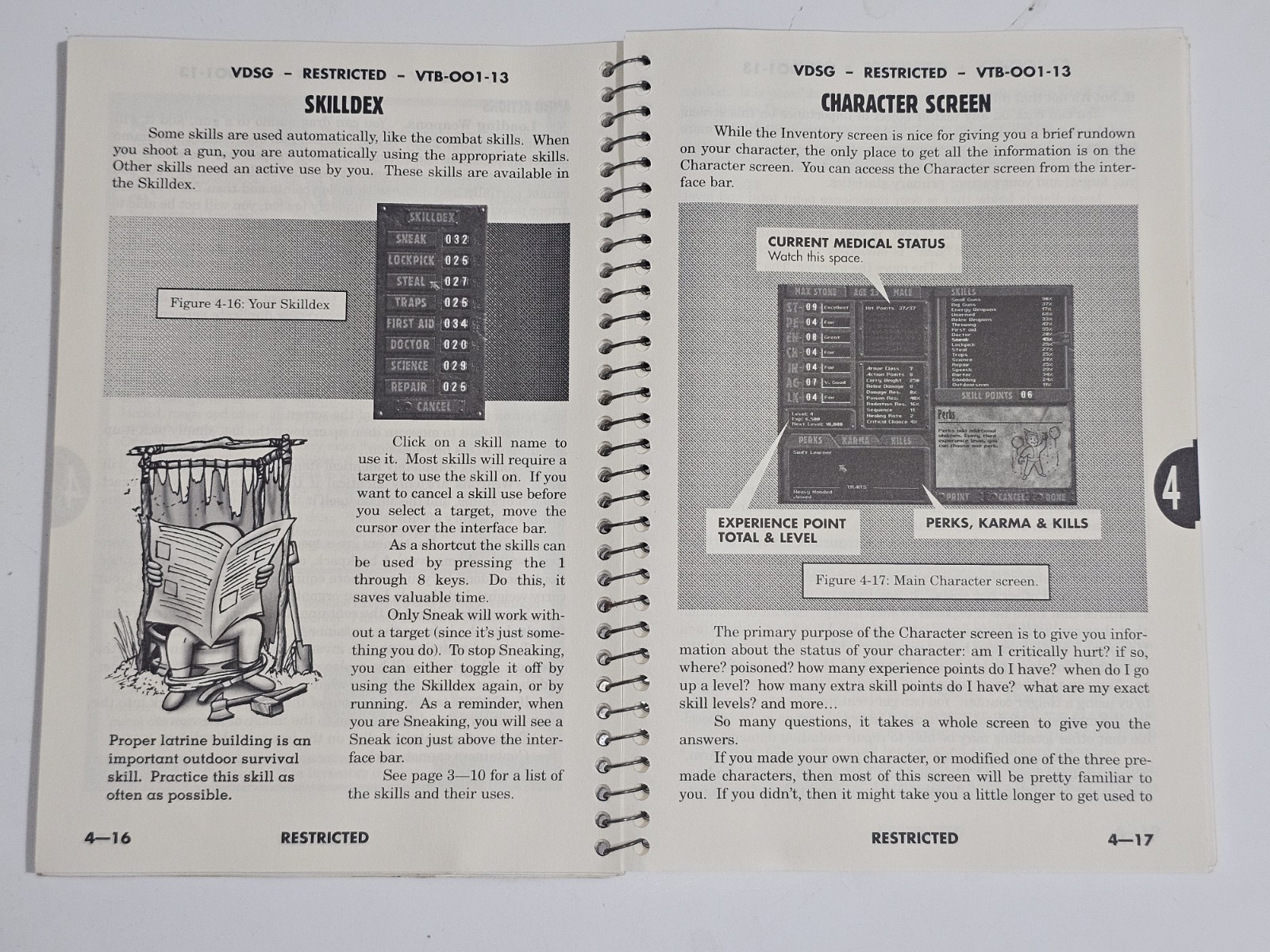 Fallout 1 Vault Dweller’s Survival Guide Original 1997 VDSG VTB-001-13