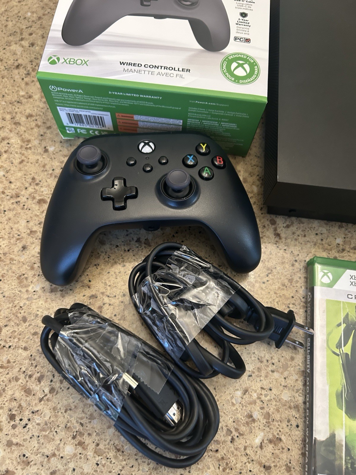 Microsoft Xbox One X 1 TB Bundle w/ PowerA Controller, Cables WORKING TESTED