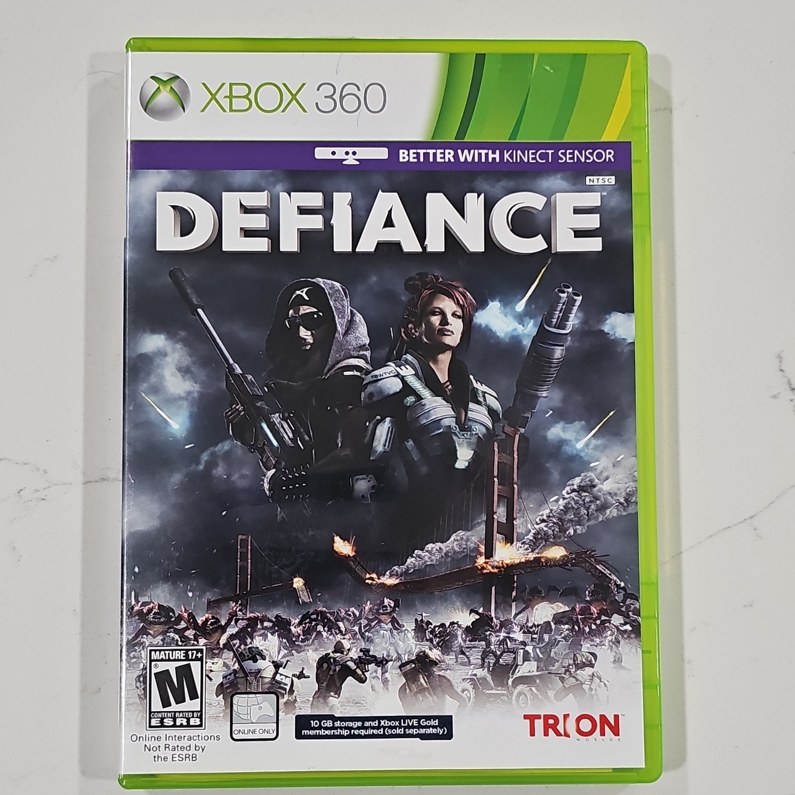 Trion Worlds Defiance Xbox 360 Shooter Manual Included NTSC-U/C