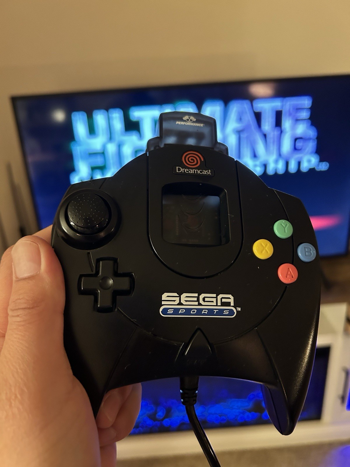 Performance Sega Dreamcast Sports Turbo Wired Controller, Black (HKT-7700) -VMU