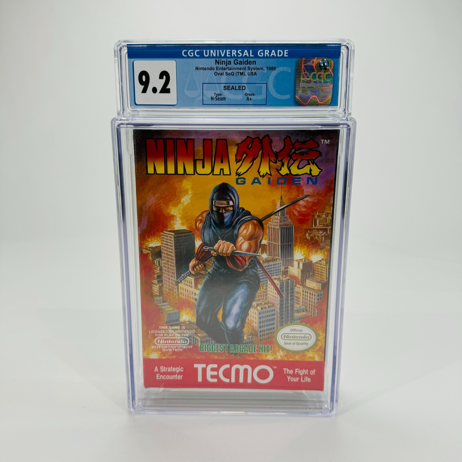 Ninja Gaiden – Nintendo NES, 1989 Factory Sealed Oval (Not WATA VGA) CGC 9.2 A+
