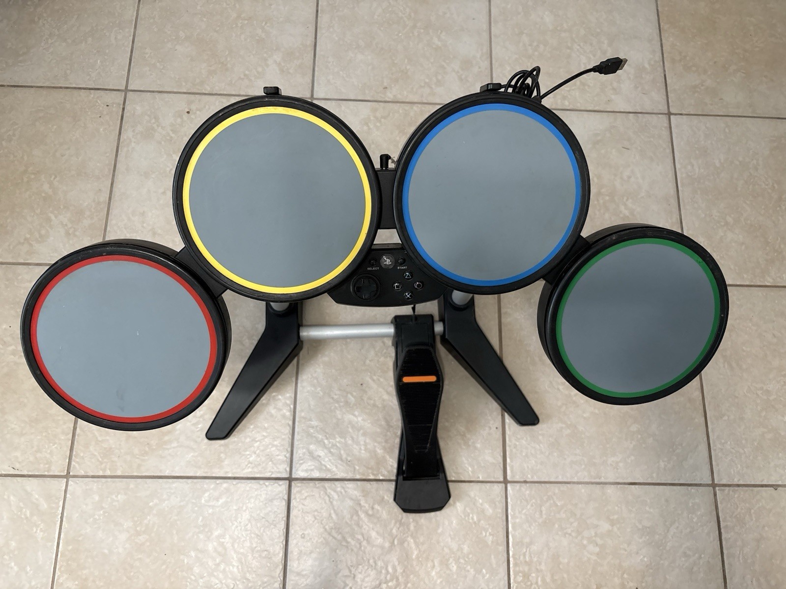 Rock Band USB Wired Complete Drum Set PlayStation PS2 PS3 Harmonix 822148 Tested