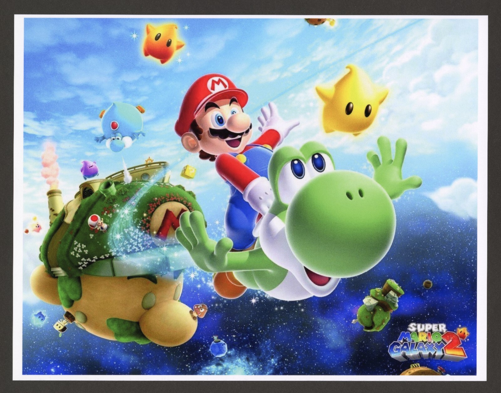 Super Mario Galaxy 2 Nintendo Wii Art Print Small Wall Poster – Glossy