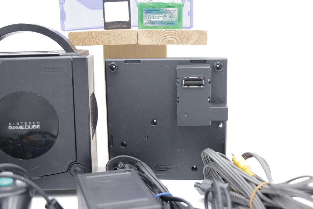 Gamecube Black Console System Enjoy Plus DOL-001 JP For Japan Nobox