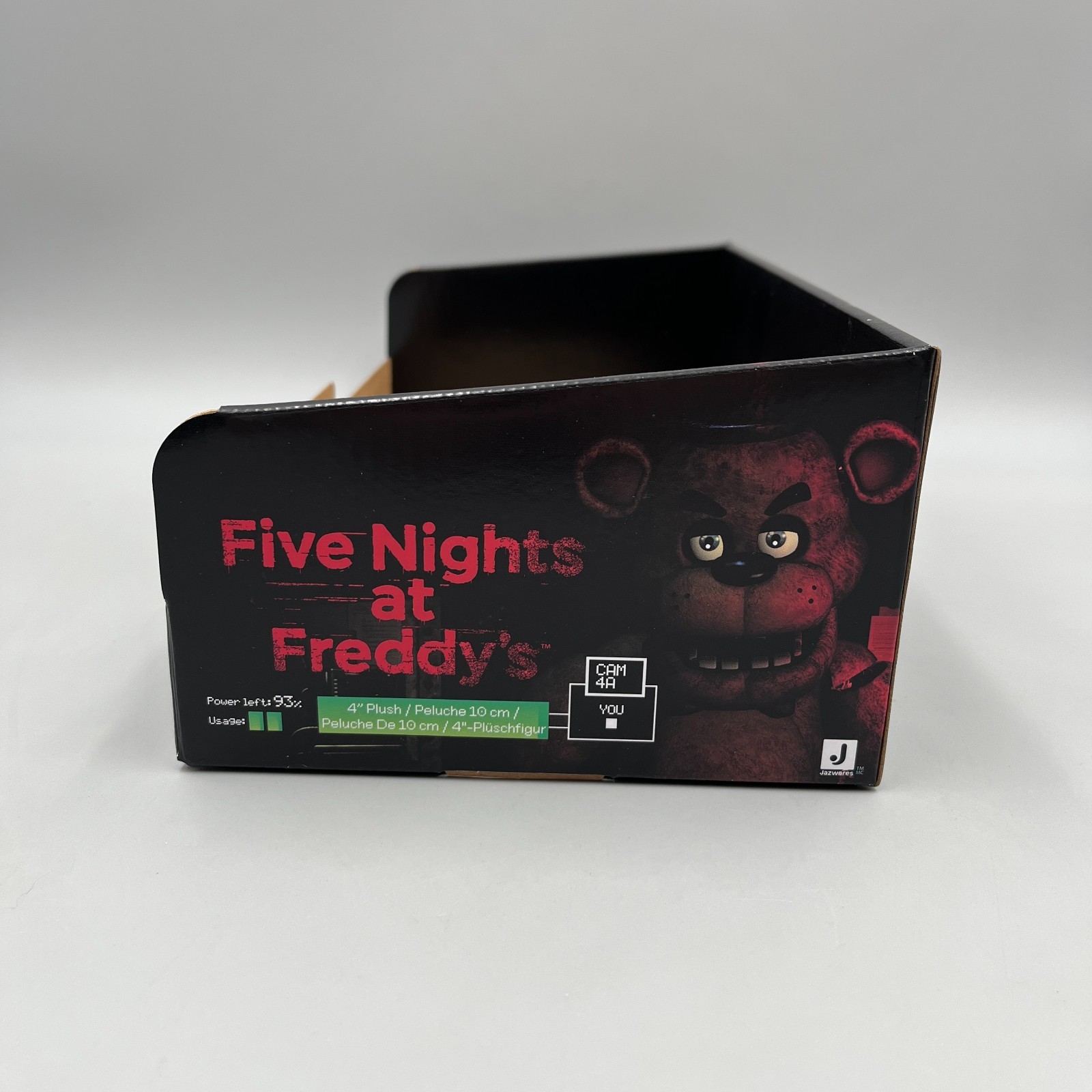 Jazwares FNAF 2025 4″ Mini Plush GLOW EYES Complete Set of 5 & Display Case Box
