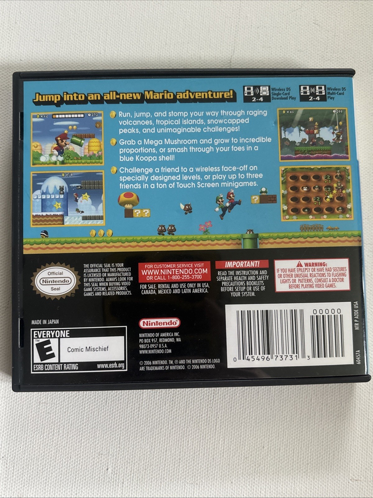 Nintendo DS Game, Case, Manual 2006 New Super Mario Bros. CIB