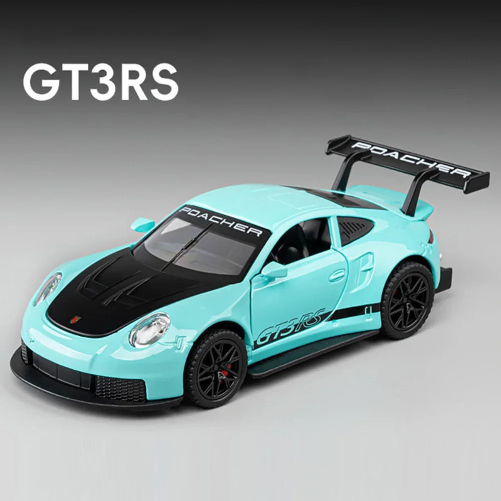 1:32 Alloy Diecast GT3 RS Toys Cars Models Wheel Pull Back 4 Doors Opened Superc