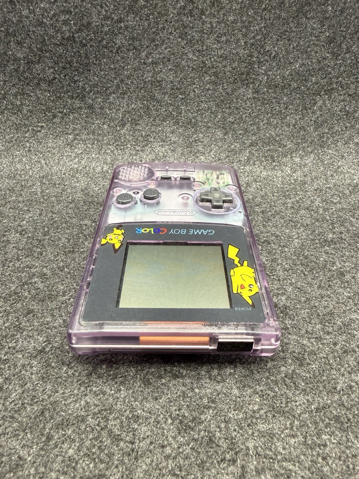 Nintendo Game Boy Color Atomic Purple CGB-001 Pokemon Lens & TESTED