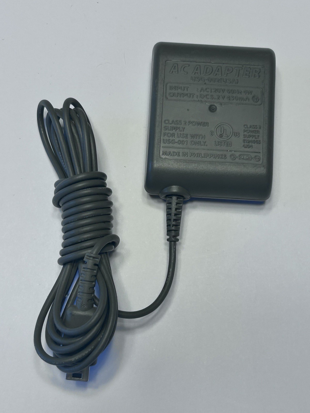 Official OEM Nintendo DS Lite AC Adapter Charger USG-002 (USA), DC5.2V 450mA