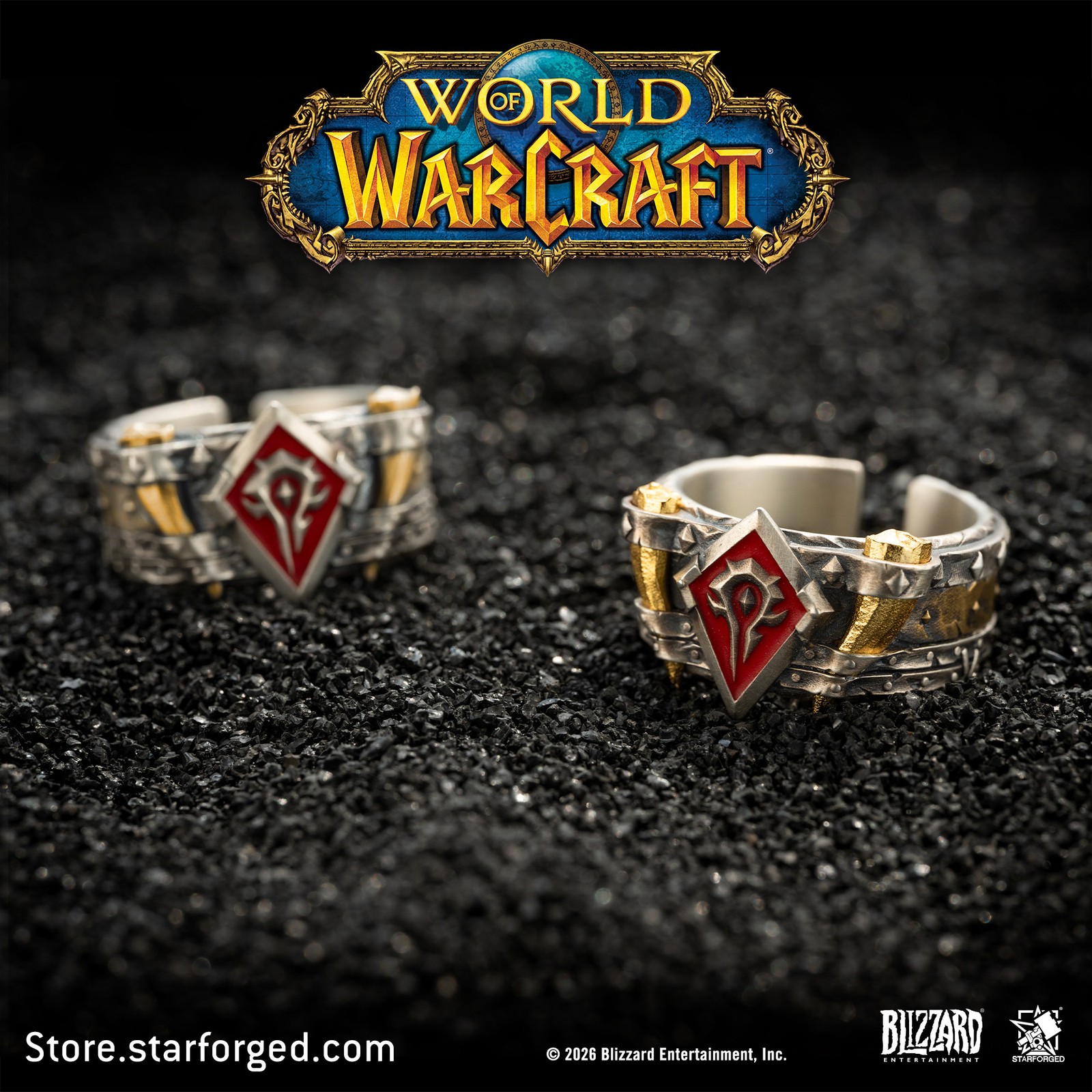 Starforged x World of WarCraft Horde Bronze Ring Adjustable