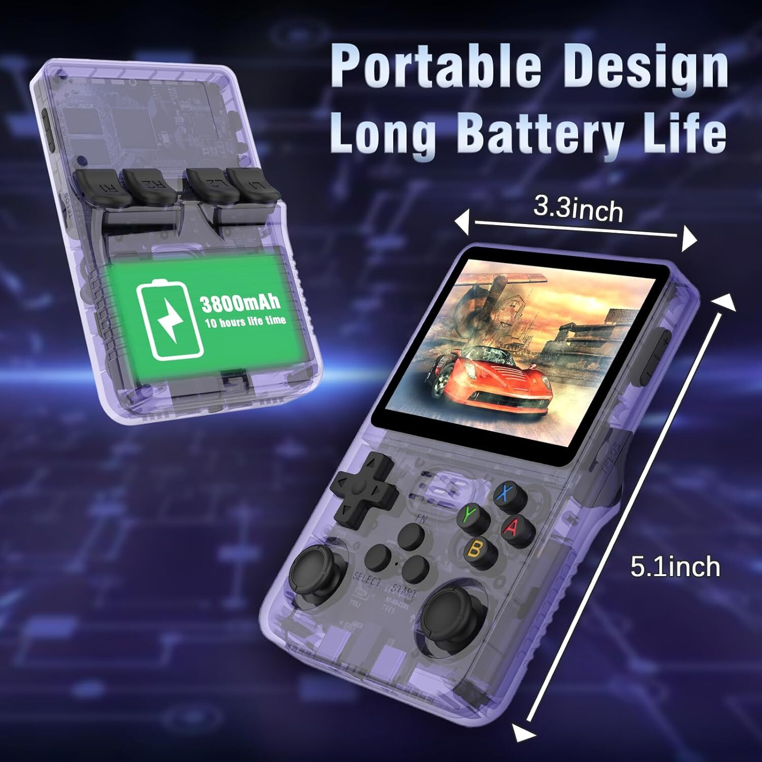 R36S Retro Handheld Video Game Console Linux System 3.5 Inch IPS Screen