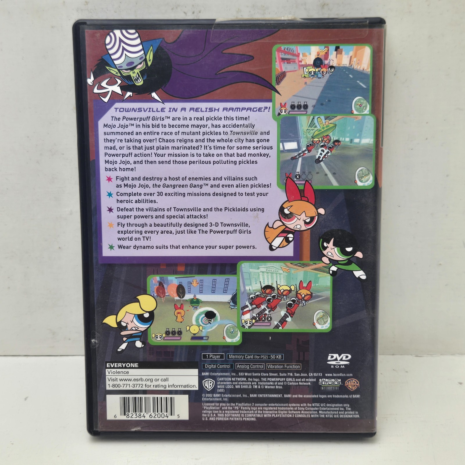 The Powerpuff Girls Relish Rampage (PlayStation 2, ps2, 2002) No Manual Tested