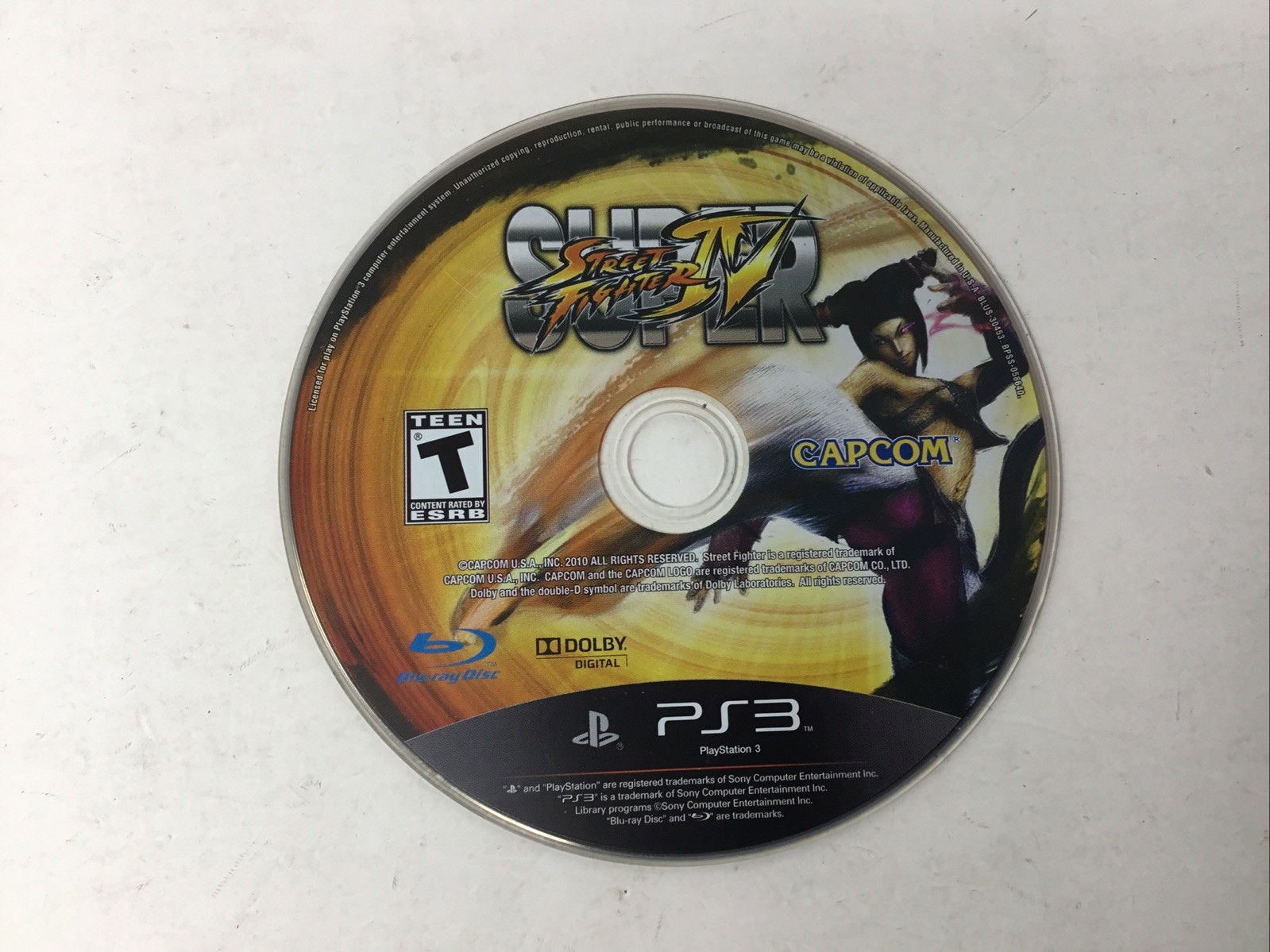PS3 Game Lot Of 10 Disc Only Lightly Scratched Street Fighter IV Red Dead RE5