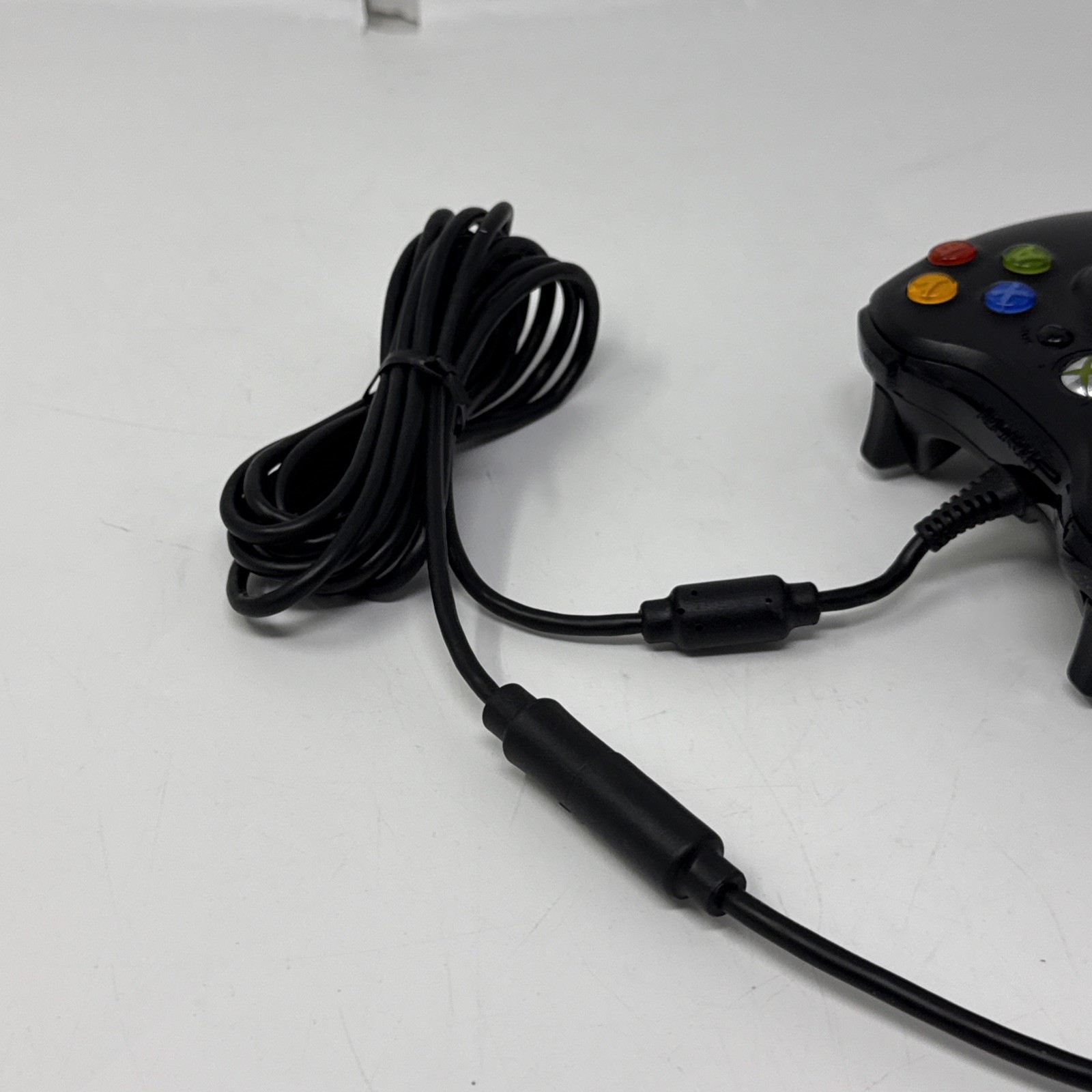 Microsoft Xbox 360 Wired Controller Black OEM With USB Breakaway Cable – Tested