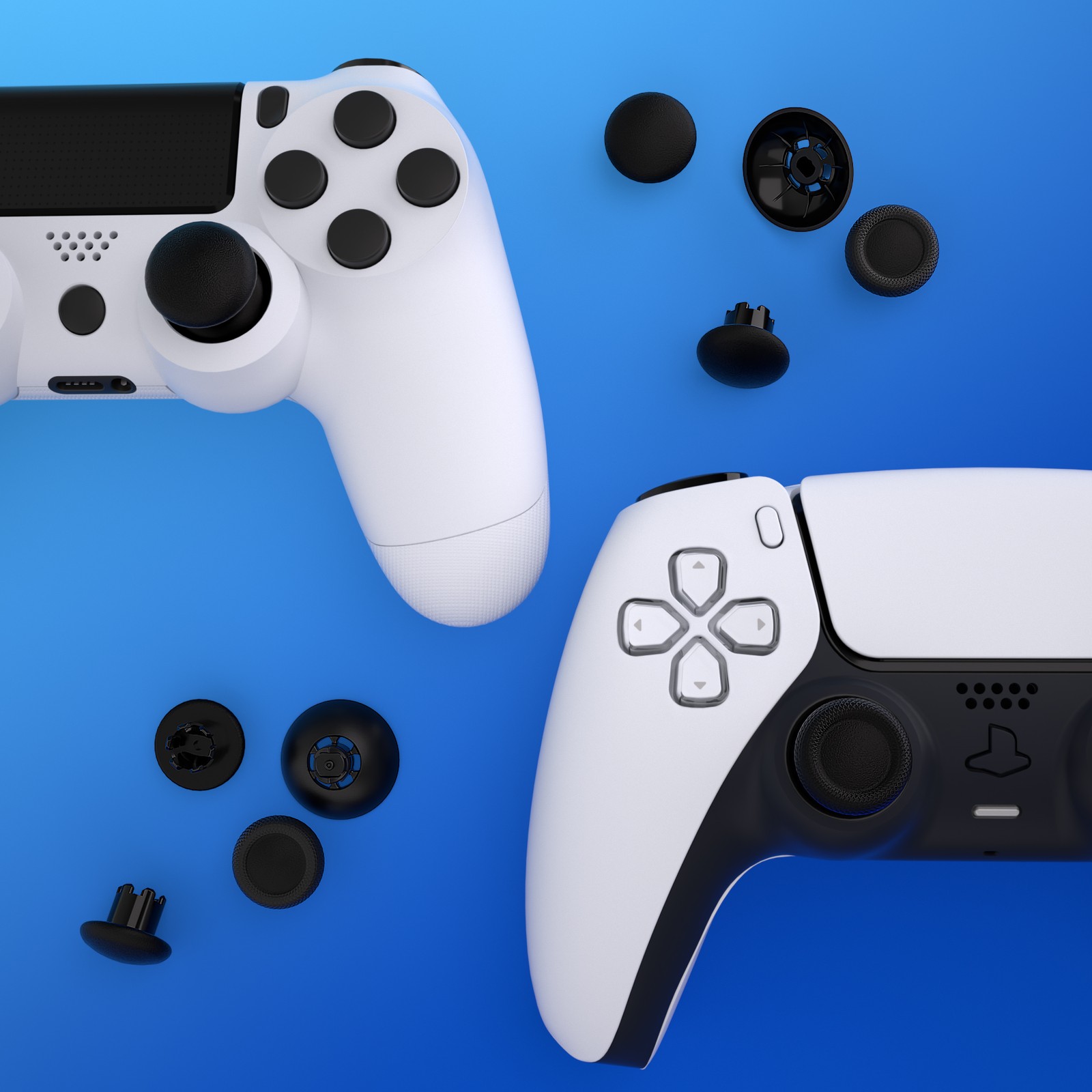 eXtremeRate Custom Edge Sticks Swappable Thumbsticks for PS5 Controller for PS4