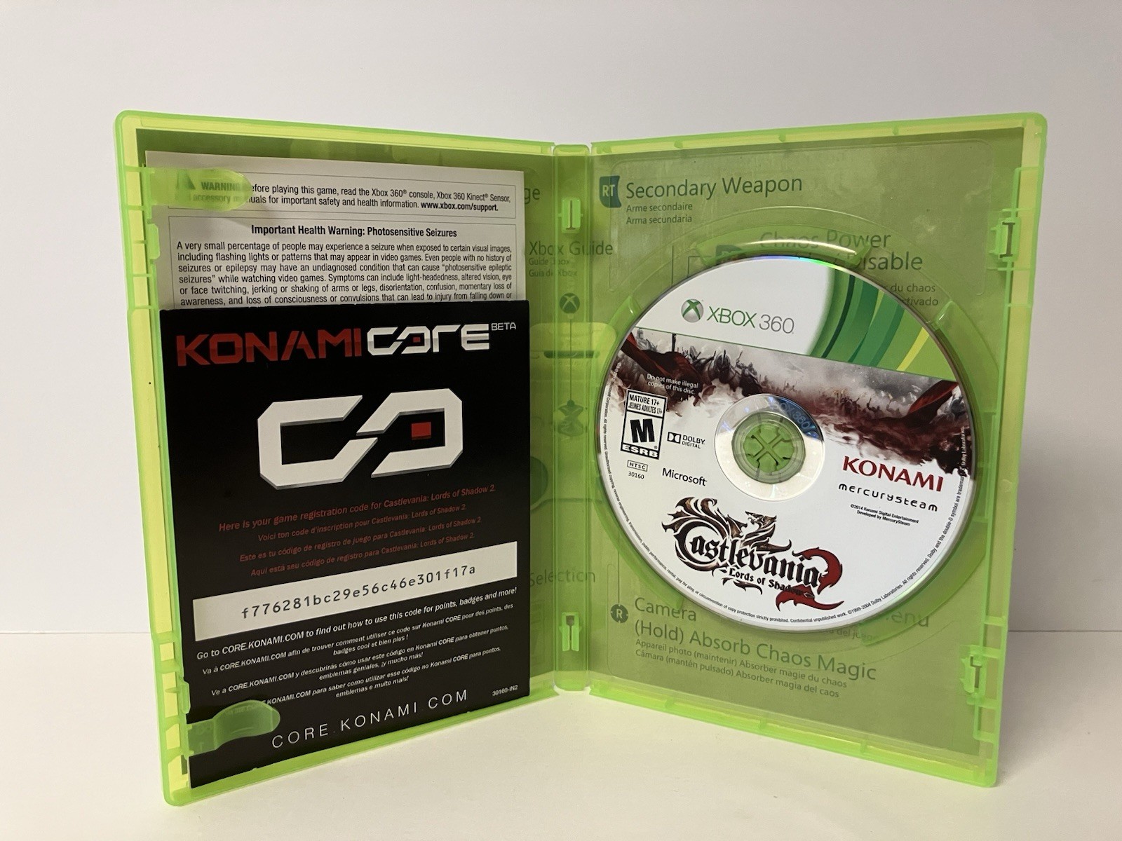 Castlevania Lords of Shadow 2 (Microsoft Xbox 360, 2014) Mint Disc
