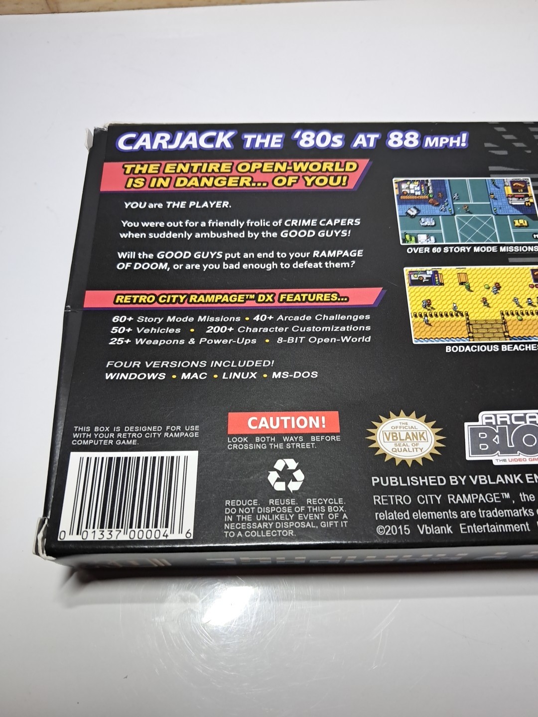Retro City Rampage DX PC — Opened Box, Sealed Disc (Retro Collection, 2015)