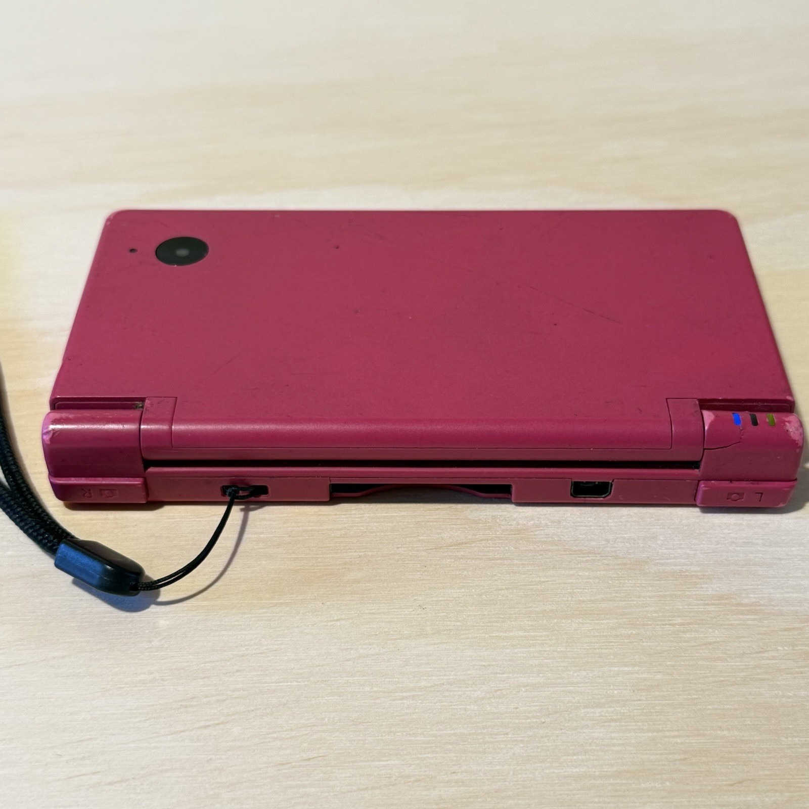 Nintendo DSi Console Hot Pink No Charger Tested Good Loose Top Hinge Read Info!