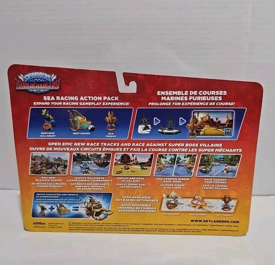 Skylanders Superchargers Sea Racing Action Pack Gill Grunt Reef Ripper Vehicle