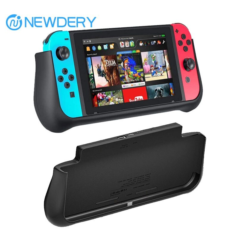NEWDERY External Battery Station for Nintendo Switch/Switch OLED Charger Case