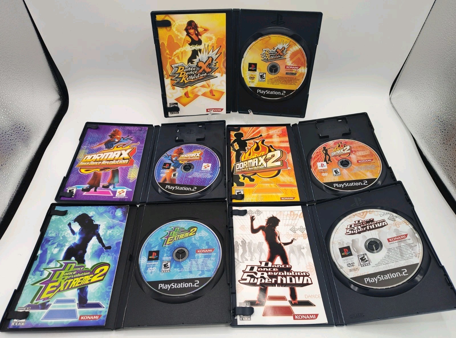 Dance Dance Revolution Mat + 5 Game Bundle For PlayStation 2 *VGC* CIB* Tested!
